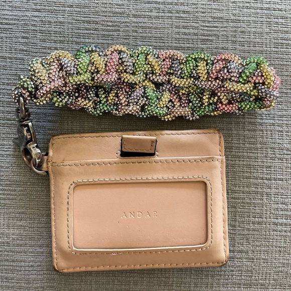 Accessories - Handmade Rainbow Crystal Rhinestone Wristlet Keychain – Removable & Sparkly-New